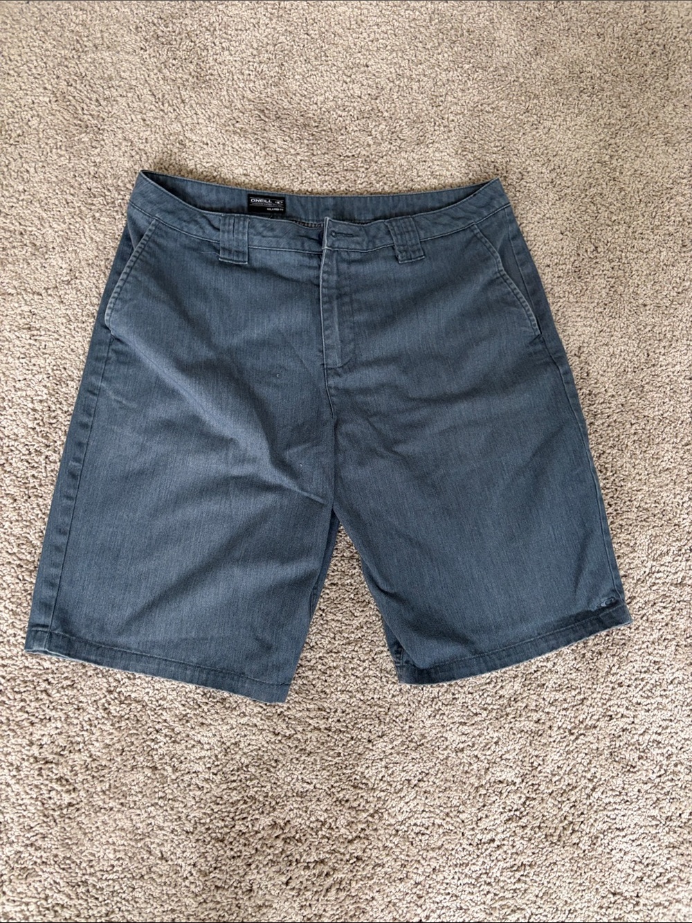 O'Neill Men's Slate Gray Flat-Front Shorts